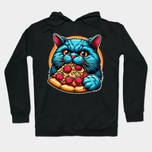 Cute Cat eating Pizza Hoodie